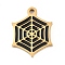 Halloween 304 Stainless Steel Enamel Pendants, Golden, Spider, 14x11x1mm, Hole: 1.2mm