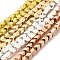 Electroplated Synthetic Non-magnetic Hematite Beads Strands, Faceted, Polygon, Mixed Color, 4x3.5x4mm, Hole: 0.8mm, about 104pcs/strand, 15.75 inch(40cm)