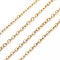 3.28 Feet PVD Vacuum Plating 304 Stainless Steel Cable Chains, Soldered, Flat Oval, Golden, 1.6x1.3x0.3mm