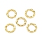 Brass Linking Rings, Cadmium Free & Nickel Free & Lead Free, Retro Twisted Ring, Long-Lasted Plated, Real 14K Gold Plated, 8x1.5mm, Inner Diameter: 5mm