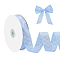 50 Yards Polyester Tartan Ribbons, for Party Gifts Wrapping, Light Sky Blue, 1 inch(25mm)