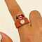 Christmas Resin Finger Rings, Deer, Inner Diameter: 17mm