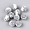 Handmade Polymer Clay Beads, Ball Games, Volleyball, 8mm, Hole: 1.4~1.6mm