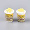 Resin Beads, with Stickers, No Hole/Undrilled, Popcorn, Imitation Food, Yellow, 24x18mm
