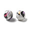 Printing Opaque Acrylic Beads, Round, White, 19.5x19mm, Hole: 2.8mm