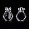 Glass Bottles, Bead Containers, Hexagonal, Clear, 2~2.05x1.25~1.3x2.6~2.65cm, Hole: 6mm