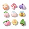 Opaque Resin Cabochons, Bees & Tree & Mushroom, Mixed Shapes, Mixed Color, 9.5~12x9~11x5.5~6.5mm