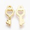 Tibetan Style Alloy Pendants, Lead Free and Cadmium Free, Skeleton Key, Golden, 17x9x1mm, Hole: 1mm