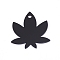 Aluminum Blank Pendants, Maple Leaf, Black, 43.5x35x1mm, Hole: 3mm, 10pcs/bag