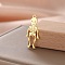 Stainless Steel Pendants, Skeleton, Real 18K Gold Plated, 28x13mm