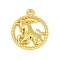 Twelve Constellations Alloy Pendants, Capricorn, 22.5x19x2.5mm, Hole: 1.8mm