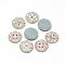 Resin Cabochons, Bottom Silver Plated, AB Color, Half Round/Dome, White, 10x2.5mm