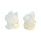 Opalite Carved Figurines, for Home Office Desktop Decoration, Rabbit, 11~13x23~24x17~19mm