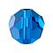 Preciosa® Crystal Beads, Czech Crystal, 451 19 602 Round, 60310 Capri Blue, 6mm, Hole: 1.2mm