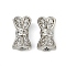 Brass Micro Pave Clear Cubic Zirconia Screw Clasps, Long-Lasting Plated, Rack Plating, Platinum, 12x7mm, Hole: 2.5mm