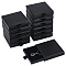 Cardboard Jewelry Set Storage Drawer Boxes, Jewelry Organizer Cases for Bracelets & Necklaces, Square, Black, 8.05x8.05x1.85cm