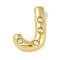 Brass Pendant, with ABS, Letter A~Z, Letter J, 20.5x15.5x6.5mm, Hole: 3.5mm
