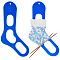 Acrylic Socks Template, Blue, 403x262x3mm, Hole: 12mm