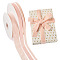 3Rolls 3 Styles Velvet Ribbon, Single Side, for Gift Packing, Party Decoration, Pink, 3/8~1 inch(10~25mm), 1roll/style