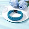 7 Inner Cores Polyester & Spandex Cord Braided Bracelets for Men Women, with Plastic Quick Side Release Buckles, Turquoise, 8-1/4x3/4 inch(21x1.8cm)