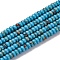 Synthetic Imperial Jasper Dyed Beads Strands, Rondelle, Dodger Blue, 4.5x2.5mm, Hole: 1mm, about 142pcs/strand, 14.96''(38cm)