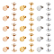 PVD Vacuum Plating 304 Stainless Steel Stud Earring Findings, with Loop and Flat Plate, Flat Round, Mixed Color, 8x1mm, Hole: 1.5mm, Pin: 0.8mm, 3 colors, 14pcs/color, 42pcs/box