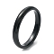 Ion Plating(IP) 304 Stainless Steel Flat Plain Band Rings, Black, Size 5, Inner Diameter: 15mm, 3mm