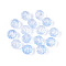Baking Painted Transparent Glass Beads, Rondelle, Faceted, Dodger Blue, 9.5~10x7.5~8mm, Hole: 1.6mm