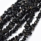 Natural Obsidian Beads Strands, Chip, 5~8mm, Hole: 1mm, about 30 inch