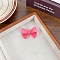 Bowknot Cellulose Acetate(Resin) and Women Alligator Hair Clips, Hair Accessories for Girl Women, Hot Pink, 27x43mm