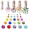 1298Pcs 5 Styles ABS Plastic Imitation Pearl Cabochons, Half Round, Mixed Color, 2.5~10x1.2~5mm