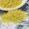 MIYUKI Delica Beads, Cylinder, Japanese Seed Beads, 11/0, (DB0854) Matte Transparent Yellow AB, 1.3x1.6mm, Hole: 0.8mm, about 10000pcs/bag, 50g/bag