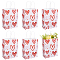 6Pcs Rectangle Paper Packaging Bags, with Handle, for Gift Bags and Shopping Bags, Valentine's Day, Word LOVE, Heart, Colorful, 14.9x8.1x21cm