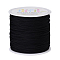 Nylon Braided Cord, Chinese Knotting Cord for Beading Jewelry Making Macrame Craft, Black, 0.8mm, about 98.43yards/roll(90m/roll)