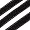 Polyester with Milk Silk Lace Trim, Wavy Trimming for Home Textile Decoration, Black, 5/8 inch(15mm), about 80.00~90.00 Yards(73.15~82.296m)/Roll