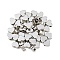 Brass Beads, Heart, Platinum, 7x8x3.5mm, Hole: 2mm