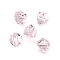 Glass Imitation Austrian Crystal Beads, Polygon, Faceted, Misty Rose, 7x7.5x7.5mm, Hole: 1.2mm