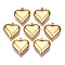 316 Surgical Stainless Steel Pendants, Heart, Real 14K Gold Plated, 17x16x6mm, Hole: 1.4mm