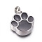 304 Stainless Steel Pendants, with Enamel, Perfume Bottle, Dog Palm, Stainless Steel Color, 25.5x19x6mm, Hole: 4mm