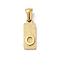304 Stainless Steel Pendants, Golden, Rectangle with Letter Charm, Letter O, 17.5x6.5x3mm, Hole: 3x6mm