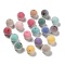 Flocky Opaque Acrylic Beads, Round, Mixed Color, 14mm, Hole: 2mm