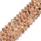 Natural Multi-Moonstone Beads Strands, with Seed Beads, Faceted, Diagonal Cube Beads, 5~6x5~6x4~5mm, Hole: 1mm, about 49~55pcs/strand, 15.35''~15.75''(39~40cm)