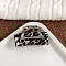 Acrylic Claw Hair Clips, Leopard, Hair Clip for Women and Girls, Light Grey, 76x42mm