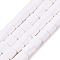 Handmade Polymer Clay Beads Strands, Hexagon Barrel, White, 6x6x5.5mm, Hole: 1.8mm, about 63~64pcs/strand, 15.55~15.79 inch(39.5~40.1cm)