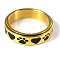 Stainless Steel Rotating Rings, Jewely for Unisex, Heart & Claw Print, Golden, US Size 7(17.3mm)