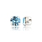 Preciosa&reg MAXIMA Crystal in Sew-On Cup, Czech Crystal, with Brass Prong Settings, 719 35 012 Chaton(Round), Silver, 60000 Aquamarine, SS12(3~3.2mm)