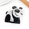 Acrylic Claw Hair Clips, Black, Panda, 64x54mm
