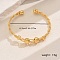 Brass Cuff Bangles, Criss Cross Bangles for Women, Golden, Inner Diameter: 1/4 inch(0.6cm)~1/4 inch(0.7cm)