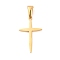 304 Stainless Steel Pendants, Cross, Golden, 26x16x1.5mm, Hole: 6x2.5mm