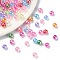 Transparent Acrylic Beads, AB Colors Plated, Round, Mixed Color, 6mm, Hole: 1.8mm